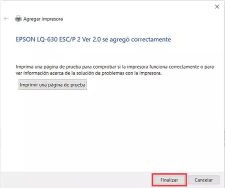 Instalar una impresora en Windows 10