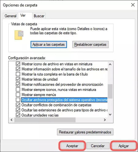 Cómo mostrar archivos ocultos en Windows 10 y 8