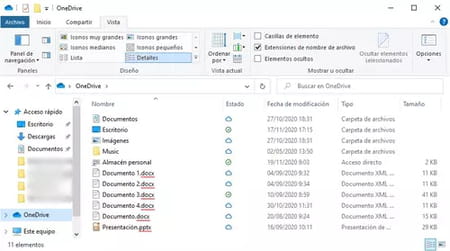 Cómo ver extensiones de archivo en Windows