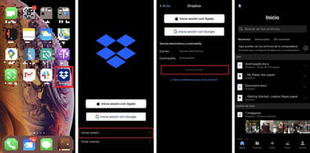 Acceder a tu carpeta Dropbox desde un dispositivo móvil