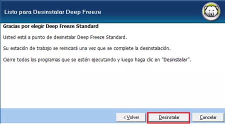 Cómo desinstalar Deep Freeze