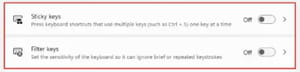 Sticky keys Windows 11