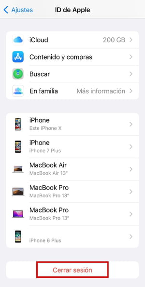 Cómo desconectarte de iCloud