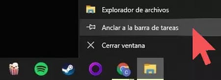 Anclar el Explorador de archivos a la barra de tareas