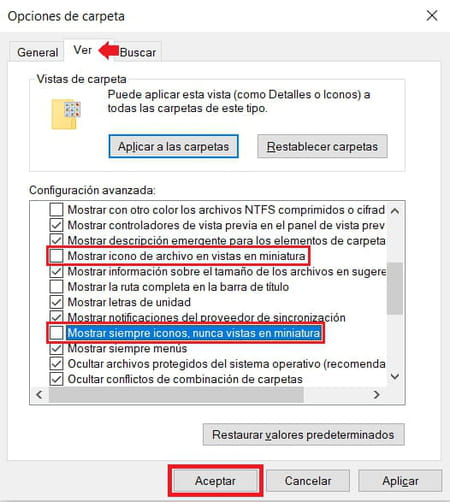 Cambiar la configuración del Explorador de archivos