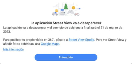 Finalización de soporte StreetView