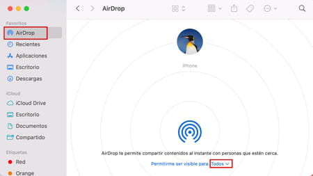 Cómo enviar archivos por AirDrop en Mac