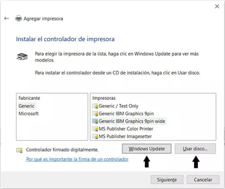 Instalar una impresora en Windows 10