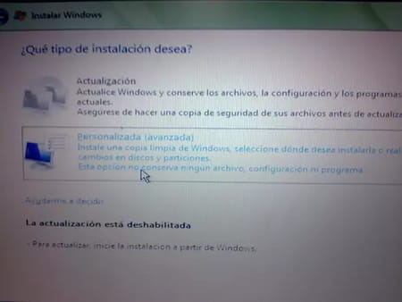 Instalar Windows Vista desde cero