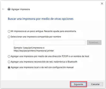 Instalar una impresora en Windows 10