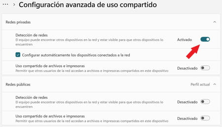 Activar Detección dee Redes en Windows 11