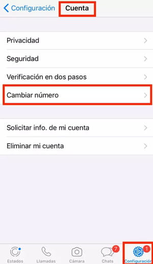 Cambiar tu número de WhatsApp