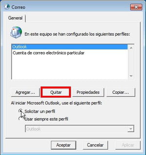 Cómo quitar un perfil de Outlook