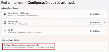 Activar Detección dee Redes en Windows 11