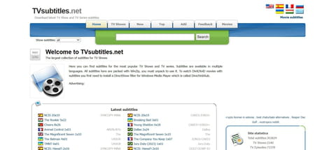 TvSubtitles para descargar subtítulos gratis