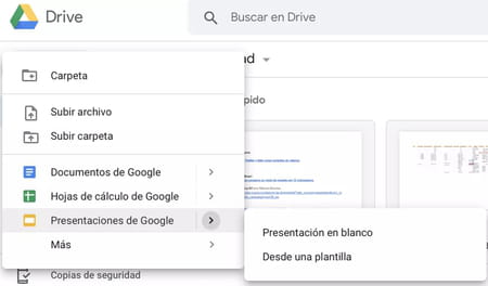 Cómo abrir una nueva presentación de diapositivas en Google Slides