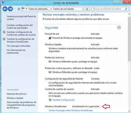 Inhabilitar SmartScreen en Windows 8