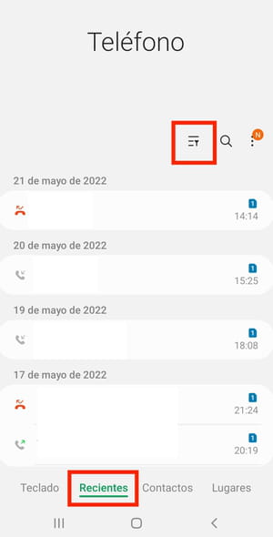 Cómo ver la información del historial de llamadas en tu Android