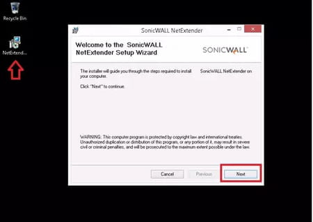 sonicwall netextender service is not responding