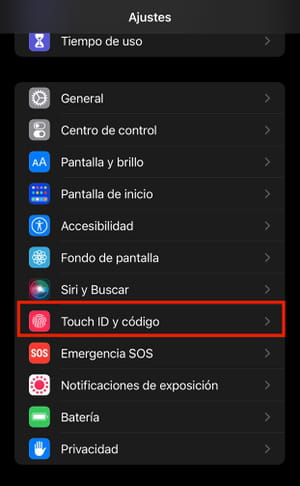 Cómo activar o desactivar Touch ID en tu iPhone