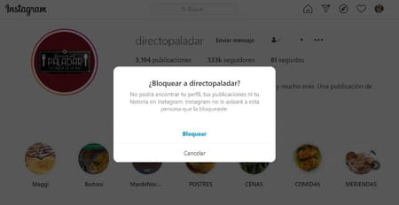 ¿Cómo bloquear a un usuario en Instagram desde tu PC?