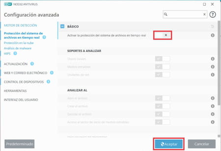 ¿Cómo desactivar el antivirus ESET NOD32 permanentemente?