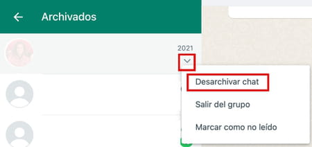 Cómo restaurar chats archivados en WhatsApp