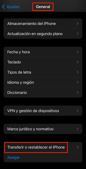 Cómo restablecer los ajustes de red en iPhone