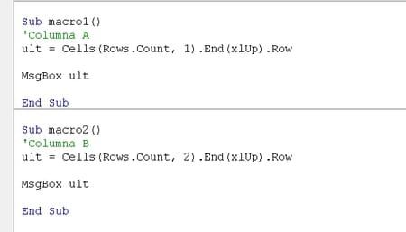 Buscar la última fila con datos en Excel