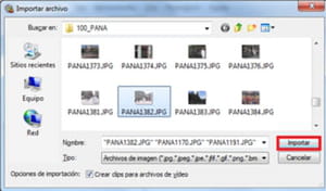 Importar fotos y música en Windows Movie Maker