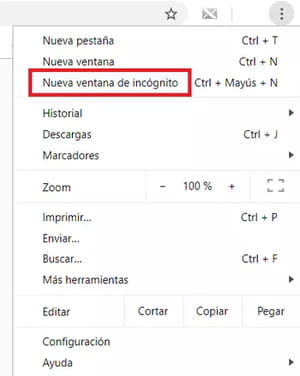 Desactivar el historial de navegación en Google Chrome