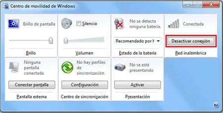 Cómo activar o desactivar el modo avión en Windows 7