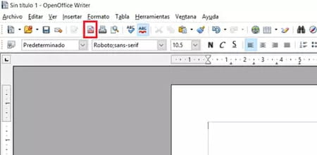 Convertir Word en PDF con OpenOffice