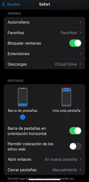 Bloquear ventanas en Safari para Android y iPhone