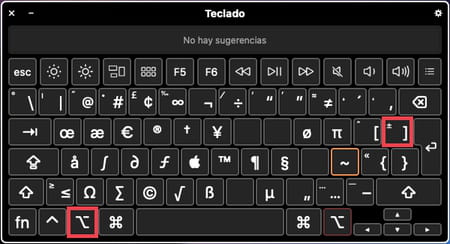 Como poner los corchetes en teclado de Mac