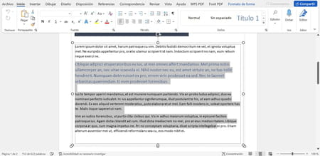 Seleccionar texto verticalmente en Word