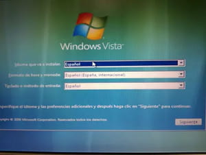 Copia de seguridad en Windows Vista