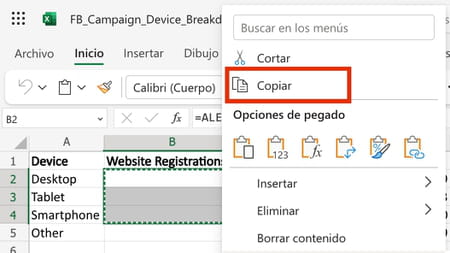 Cómo copiar datos de una hoja de Excel a otra