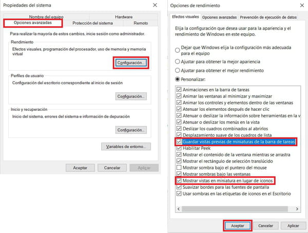 Verificar la configuración del sistema