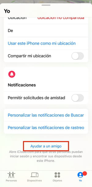 Cómo buscar tu iPhone desde el teléfono de un amigo