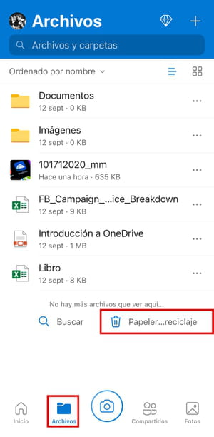 Cómo recuperar archivos borrados en OneDrive