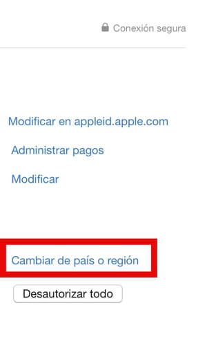 Cómo cambiar el país en la App Store