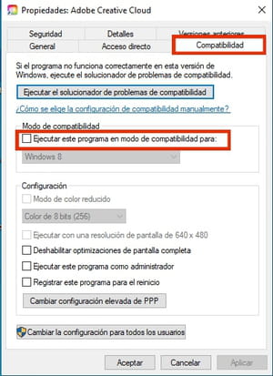 Cómo desactivar el modo de compatibilidad en Adobe