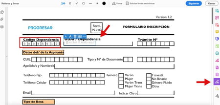 Cómo completar un formulario en PDF