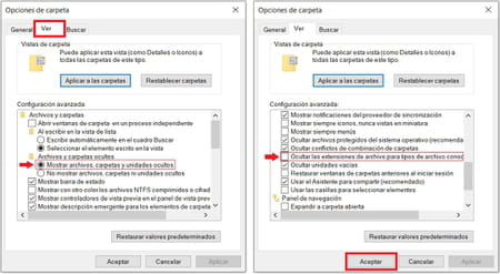 Modificar los ajustes del Explorador de archivos