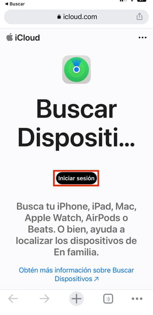 Cómo buscar tu iPhone desde el teléfono de un amigo