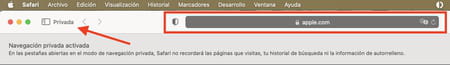 Cómo confirmar que estás en navegación privada en Safari