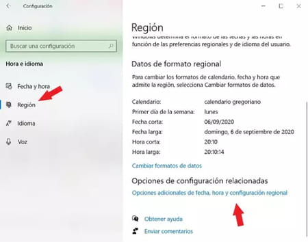 Cambiar el formato de moneda en Windows 10